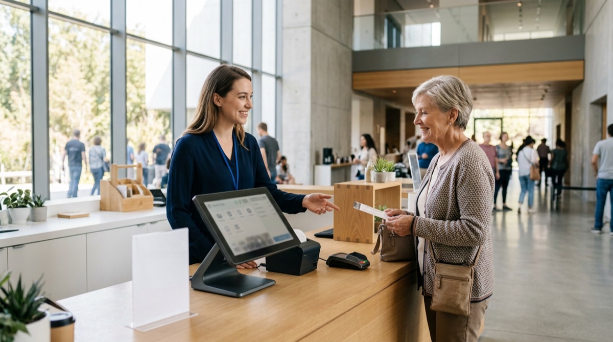 TOP3 im Einsatz am Ticketcounter